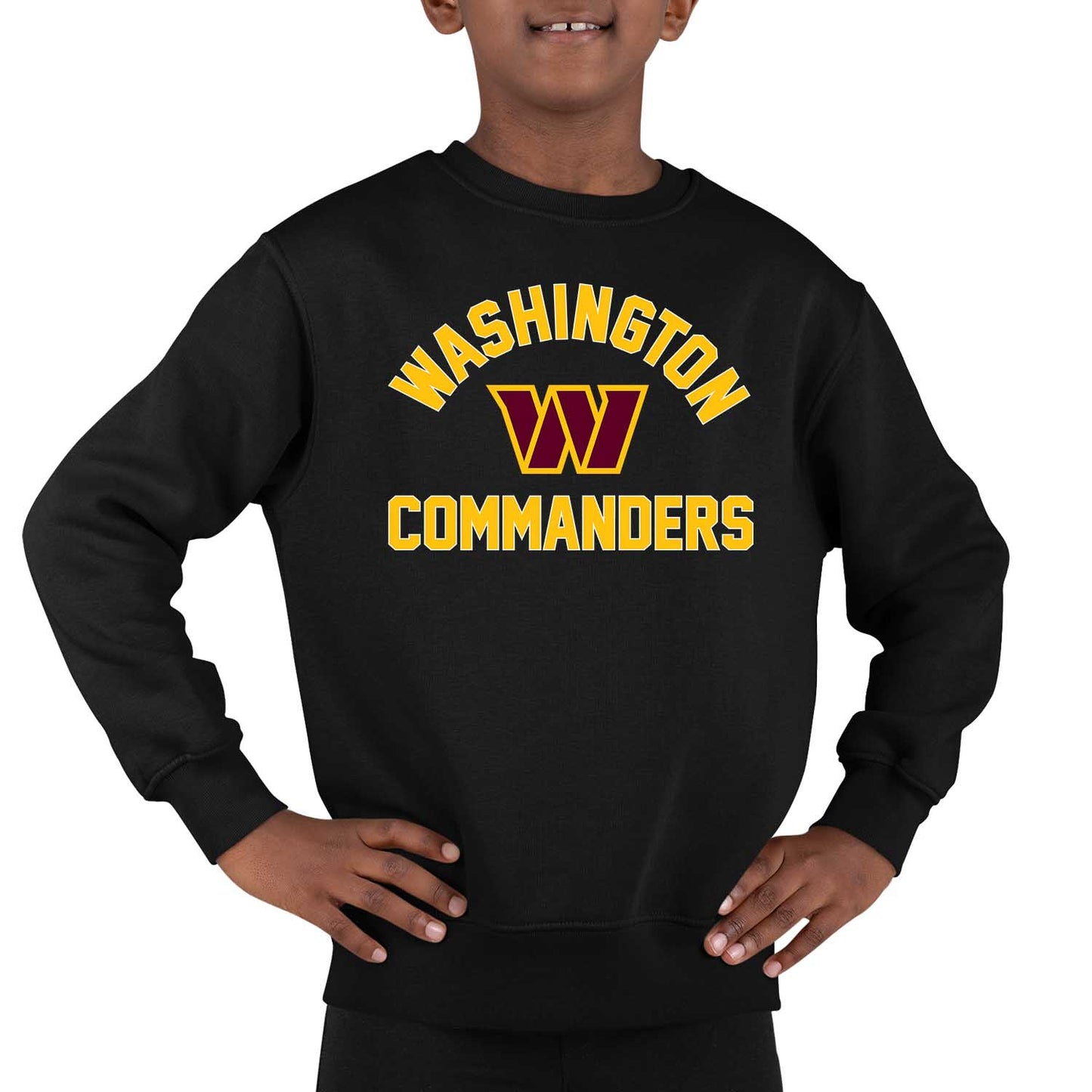 Washington Commanders NFL Youth Gameday Crewneck Sweatshirt - Black