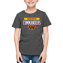 Washington Commanders NFL Youth Short Sleeve Charcoal T Shirt - Charcoal