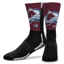 Colorado Avalanche Adult NHL Zoom Curve Team Crew Socks - Black
