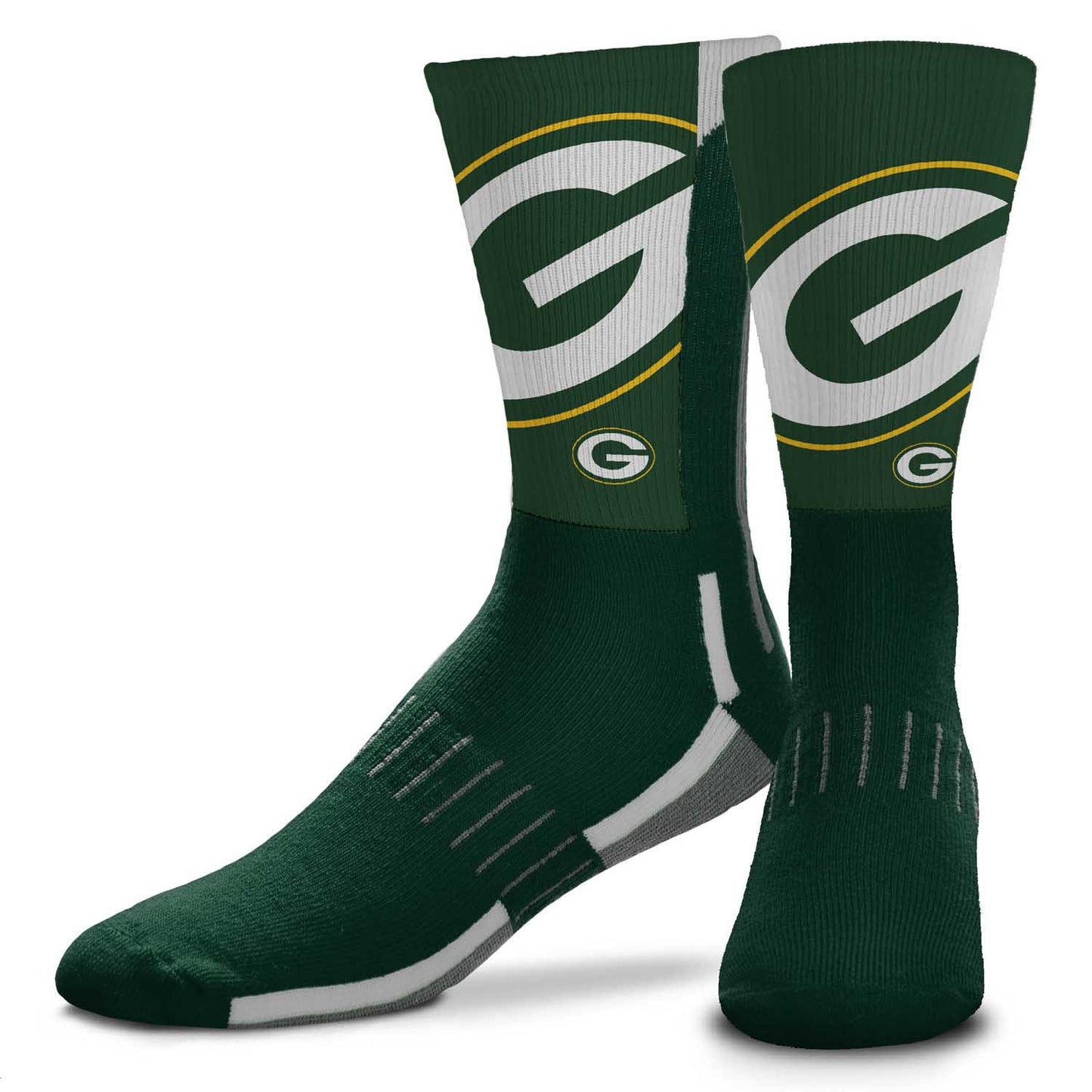Green Bay Packers NFL V Curve  Socks - Team Color
