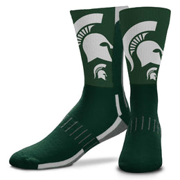 Michigan State Spartans NCAA Youth University Socks - Lime Green