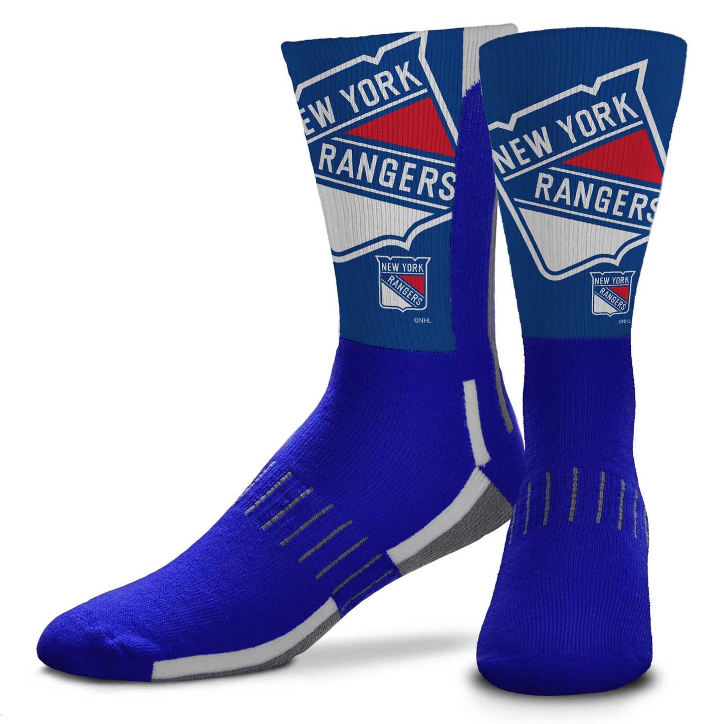 New York Rangers Youth NHL Zoom Curve Team Crew Socks - Royal