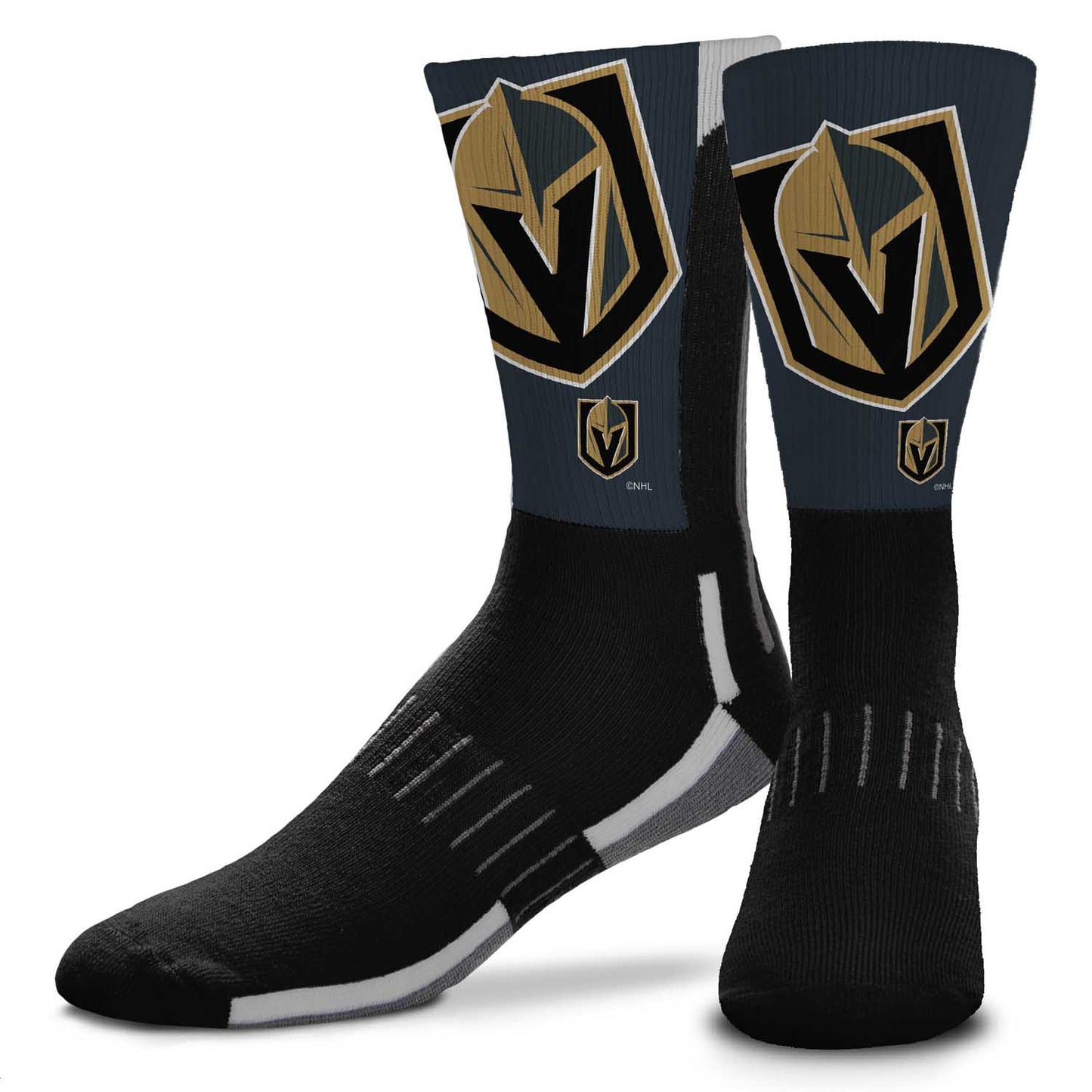 Las Vegas Golden Knights Youth NHL Zoom Curve Team Crew Socks - Black
