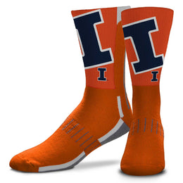 Illinois Fighting Illini NCAA Adult State and University Crew Socks - Team Color