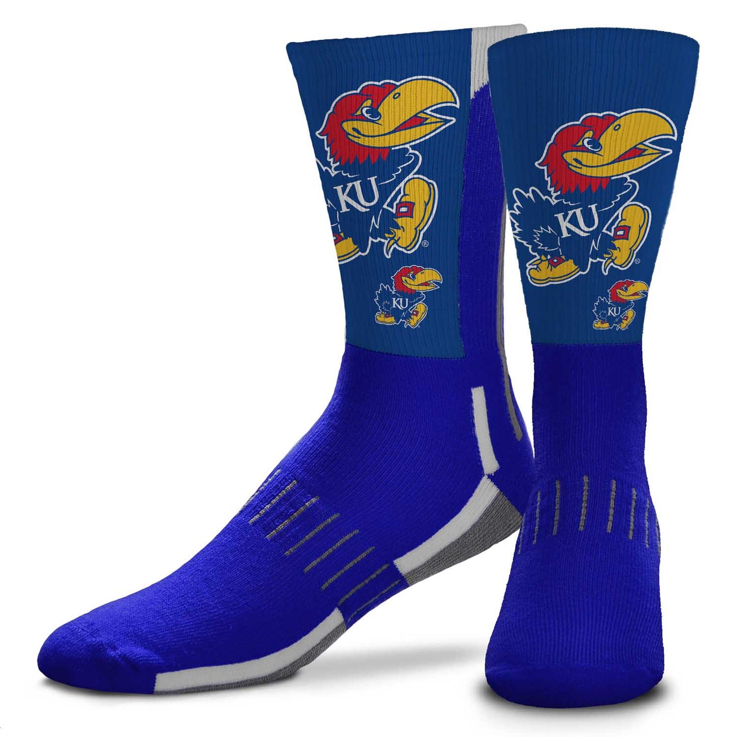Kansas Jayhawks NCAA Adult State and University Crew Socks - Blue