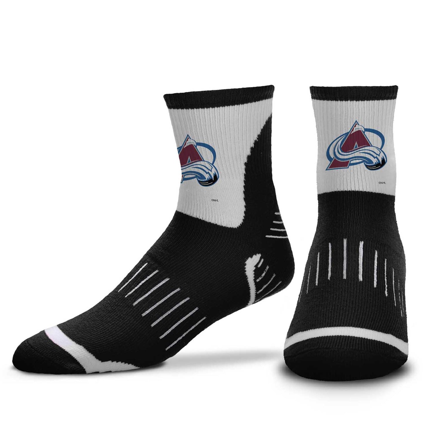 Colorado Avalanche NHL Adult Surge Team Mascot Mens and Womens Quarter Socks - Black