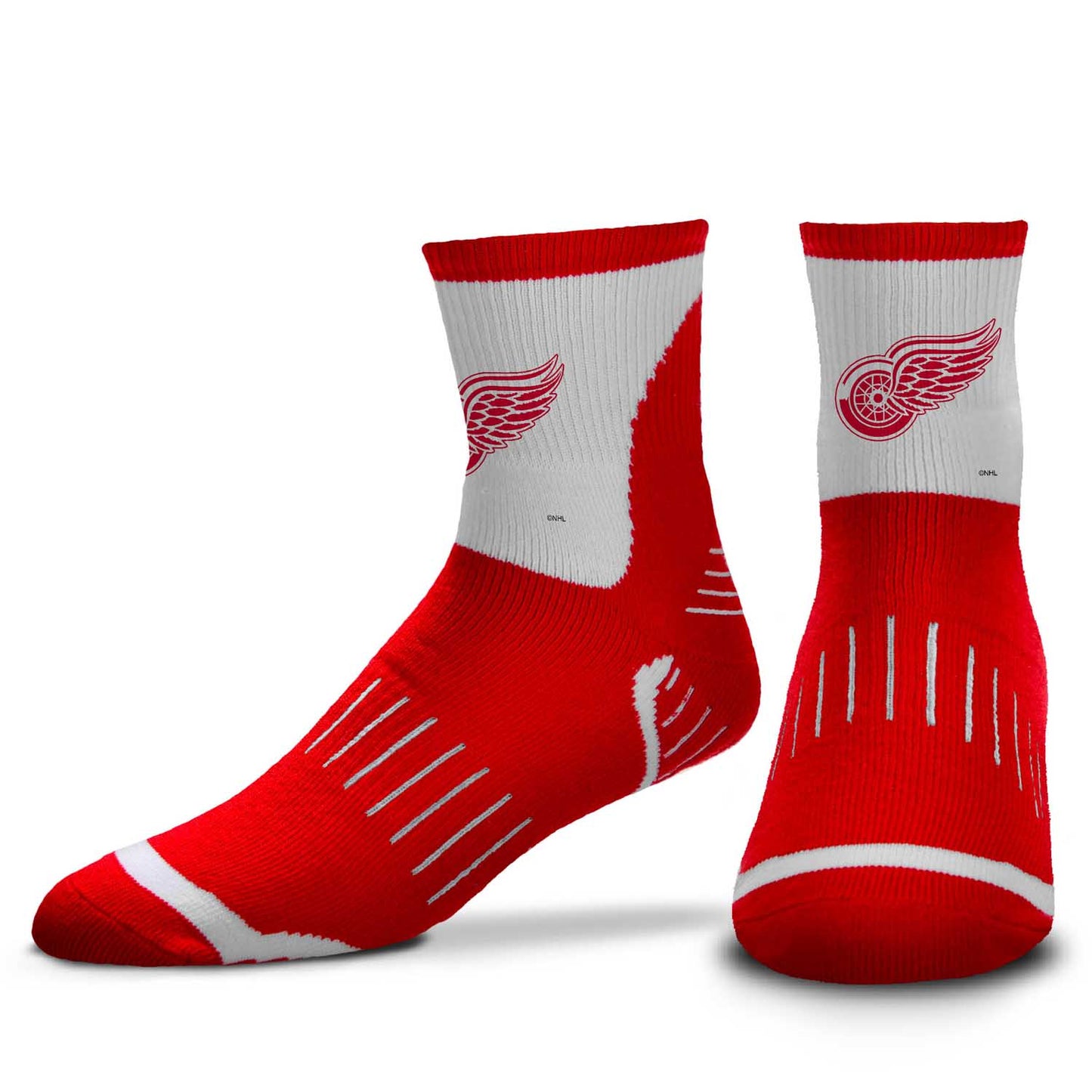 Detroit Red Wings NHL Adult Surge Team Mascot Mens and Womens Quarter Socks - Red