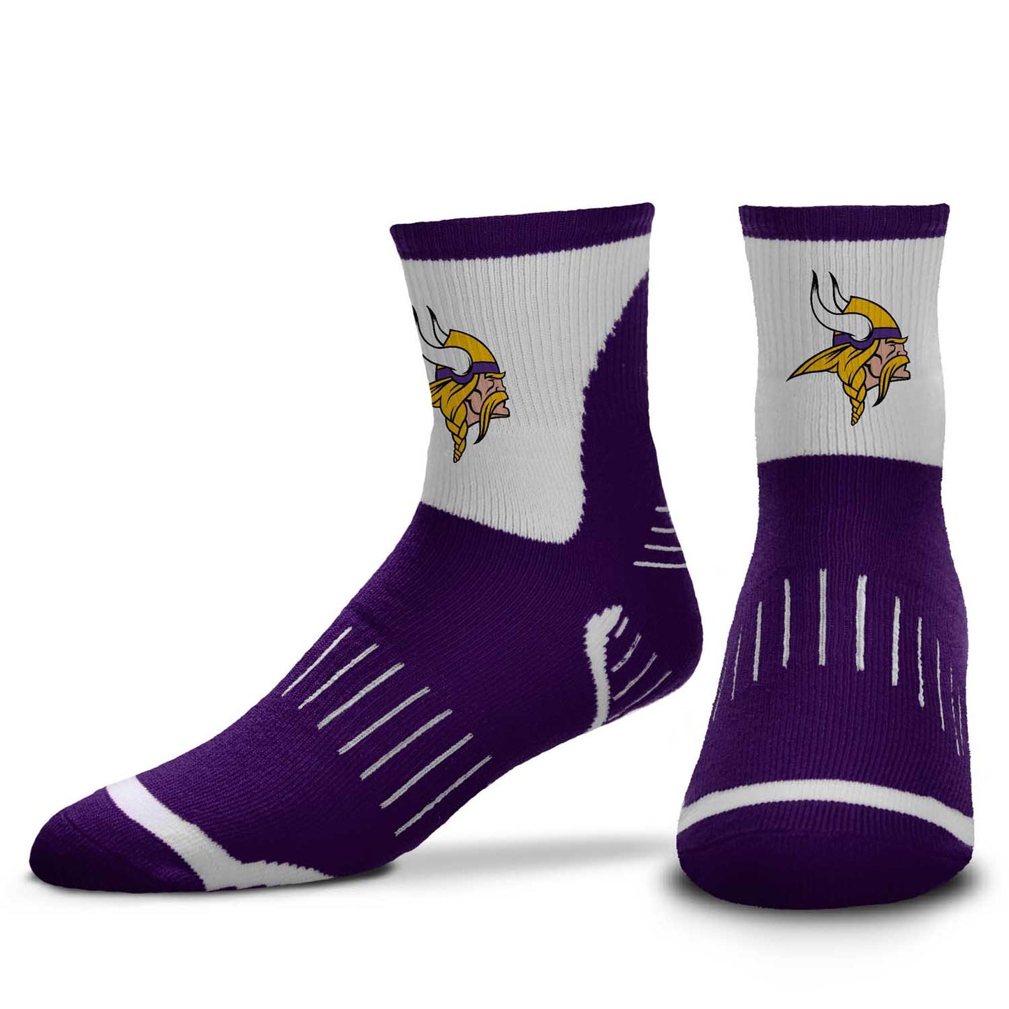 Minnesota Vikings NFL Performance Quarter Length Socks - Purple
