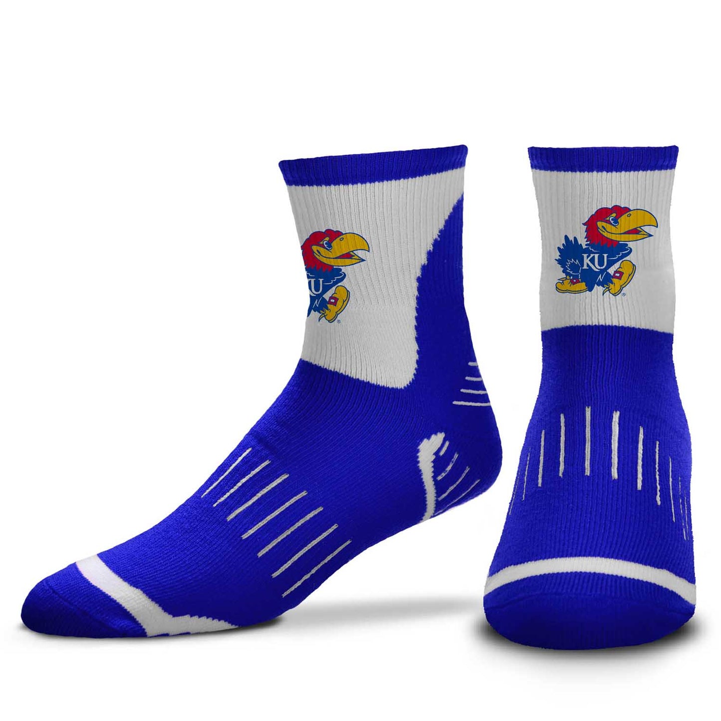 Kansas Jayhawks Adult NCAA Surge Quarter Length Crew Socks - Royal