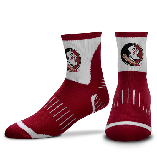 Florida State Seminoles Adult NCAA Surge Quarter Length Crew Socks - Maroon