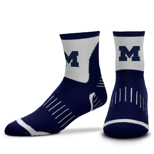 Michigan Wolverines NCAA Youth Surge Team Mascot Quarter Socks - Navy