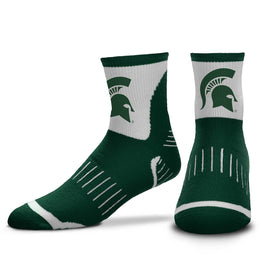 Michigan State Spartans NCAA Youth Surge Team Mascot Quarter Socks - Forest Green