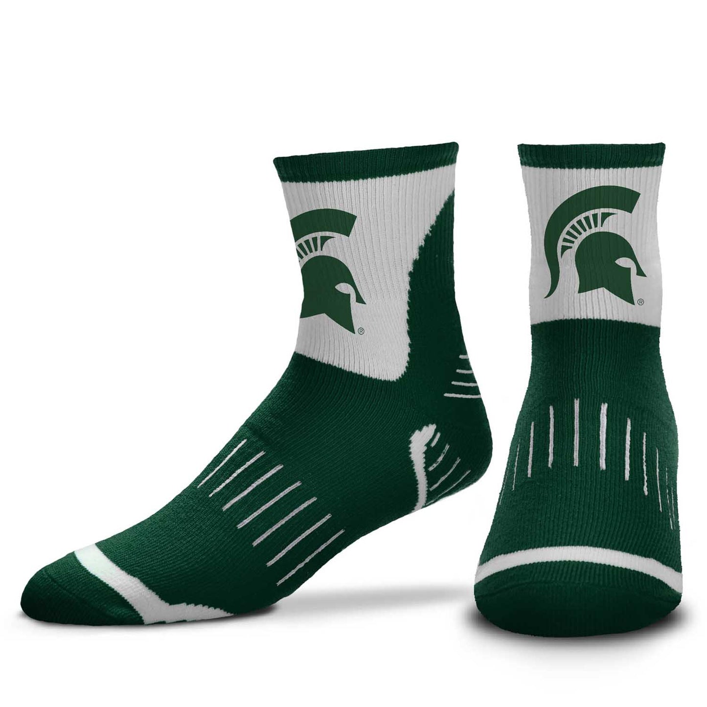 Michigan State Spartans NCAA Youth Surge Team Mascot Quarter Socks - Forest Green