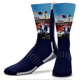 New England Patriots NFL Youth Zoom Location Crew Socks - Navy