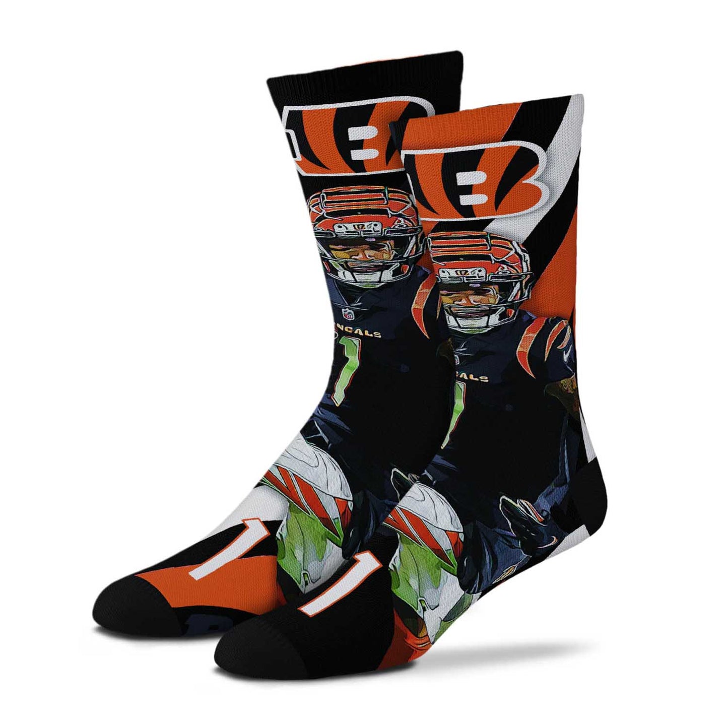 Cincinnati Bengals NFL V Curve Socks - Black #1