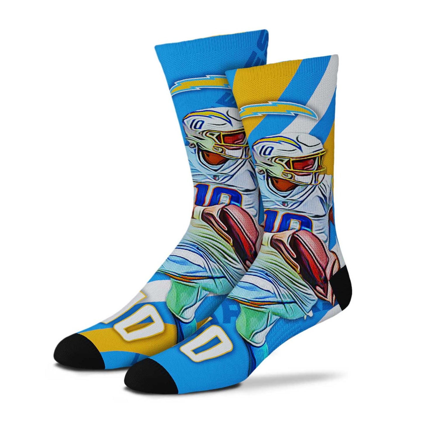 Los Angeles Chargers NFL Adult V Curve MVP Player Crew Socks - Blue #10