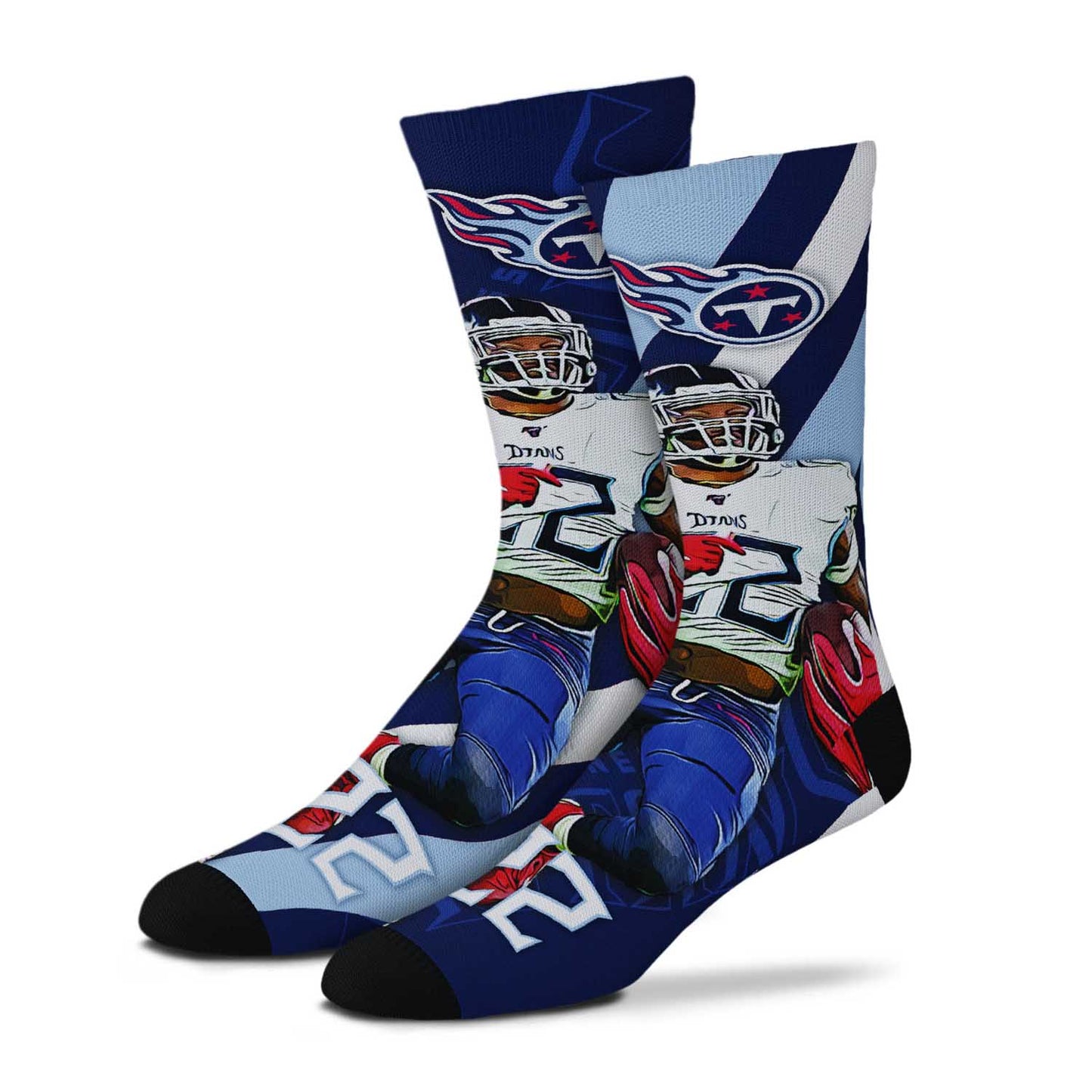 Tennessee Titans NFL Adult V Curve MVP Player Crew Socks - Navy