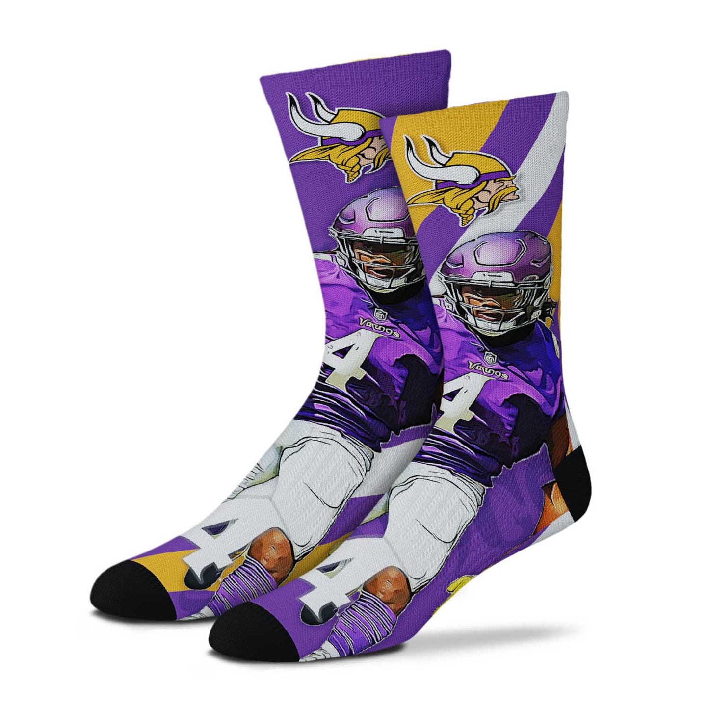 Minnesota Vikings NFL V Curve Socks - Purple