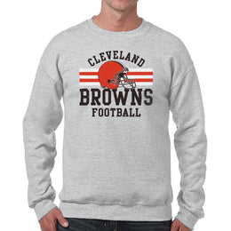 Cleveland Browns NFL Team Stripe Crew Sweatshirt - Sport Gray