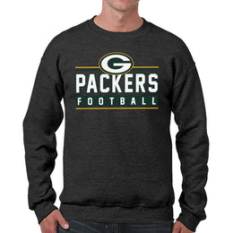 Green Bay Packers NFL Adult True Fan Crewneck Sweatshirt - Charcoal