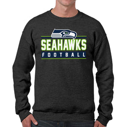 Seattle Seahawks NFL Adult True Fan Crewneck Sweatshirt - Charcoal