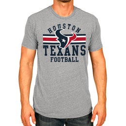 Houston Texans NFL Adult Short Sleeve Team Stripe Tee - Sport Gray