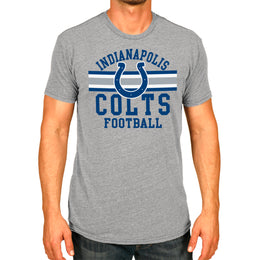 Indianapolis Colts NFL Adult Short Sleeve Team Stripe Tee - Sport Gray