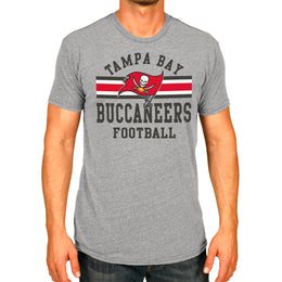 Tampa Bay Buccaneers NFL Adult Short Sleeve Team Stripe Tee - Sport Gray
