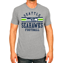 Seattle Seahawks NFL Adult Short Sleeve Team Stripe Tee - Sport Gray