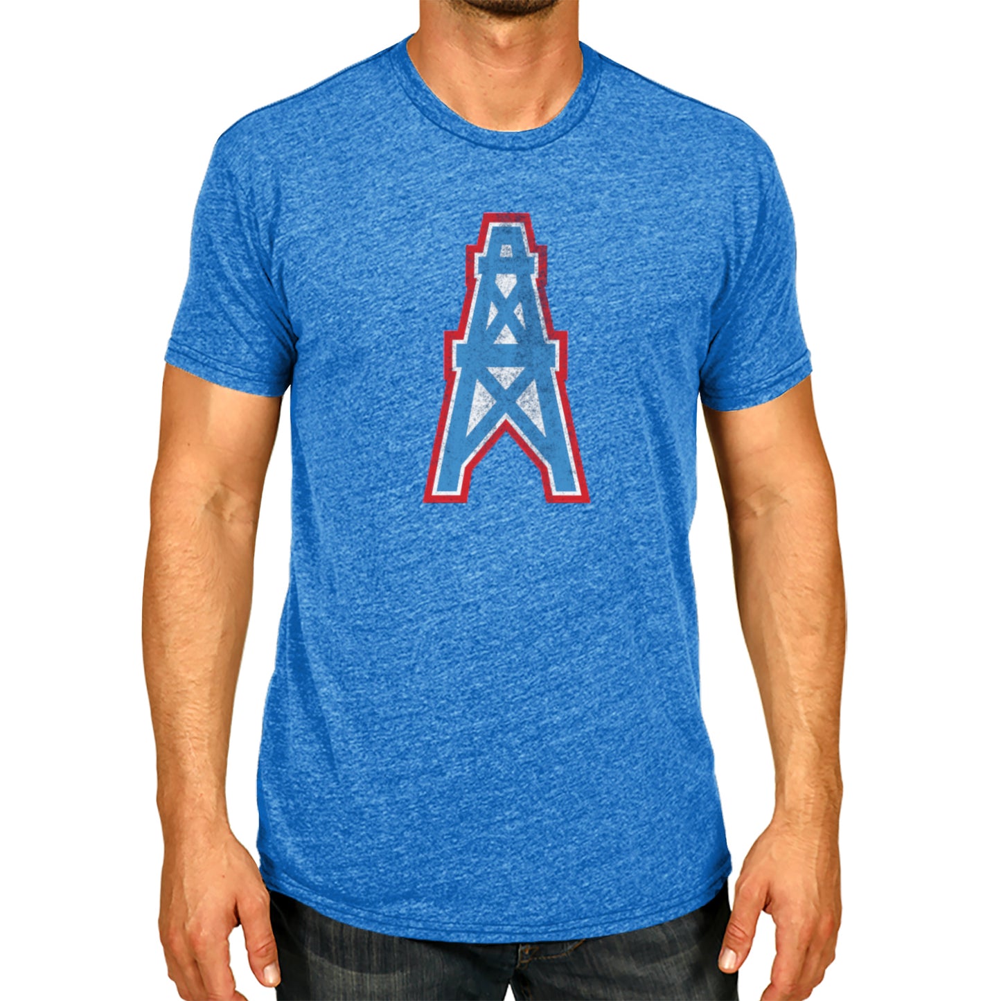 Houston Oilers NFL Modern Throwback T-shirt - Light Blue