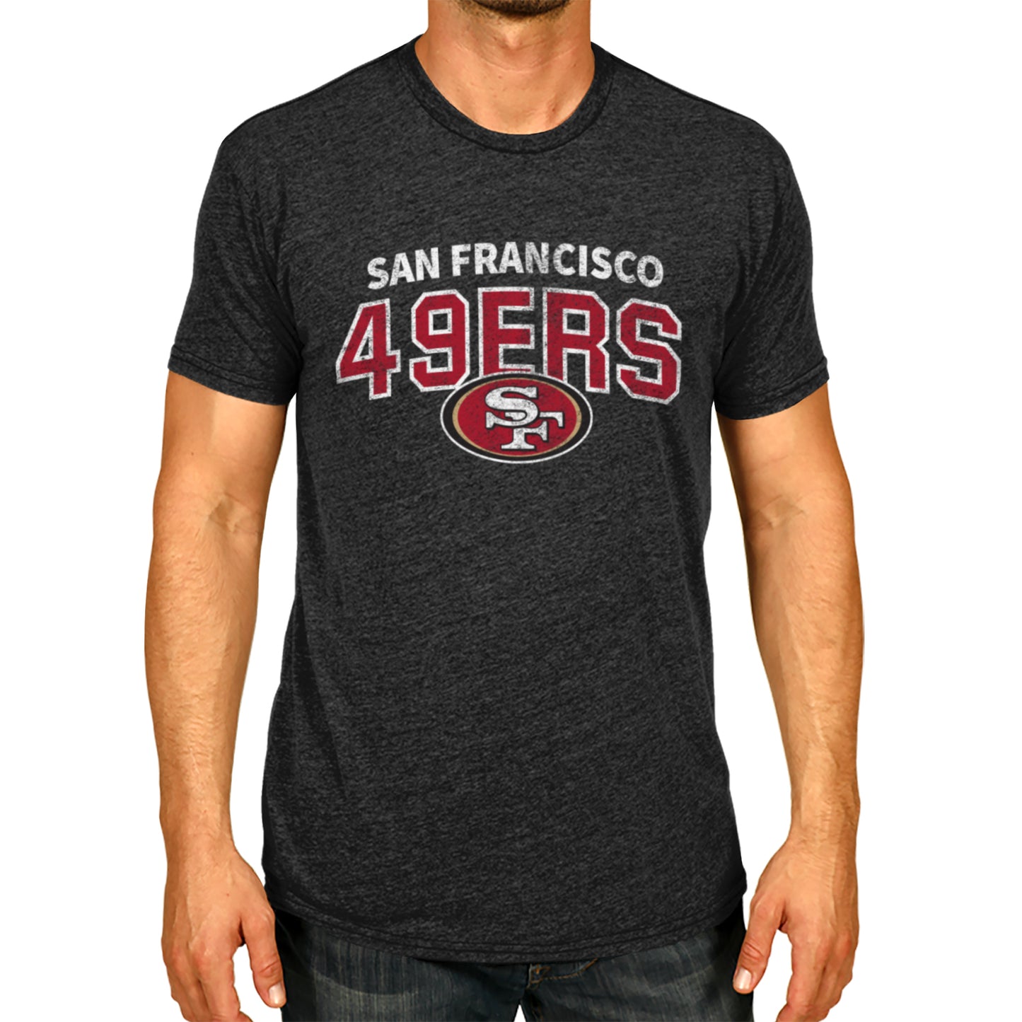 San Francisco 49ers NFL Starting Fresh Short Sleeve Heather T-Shirt - Black