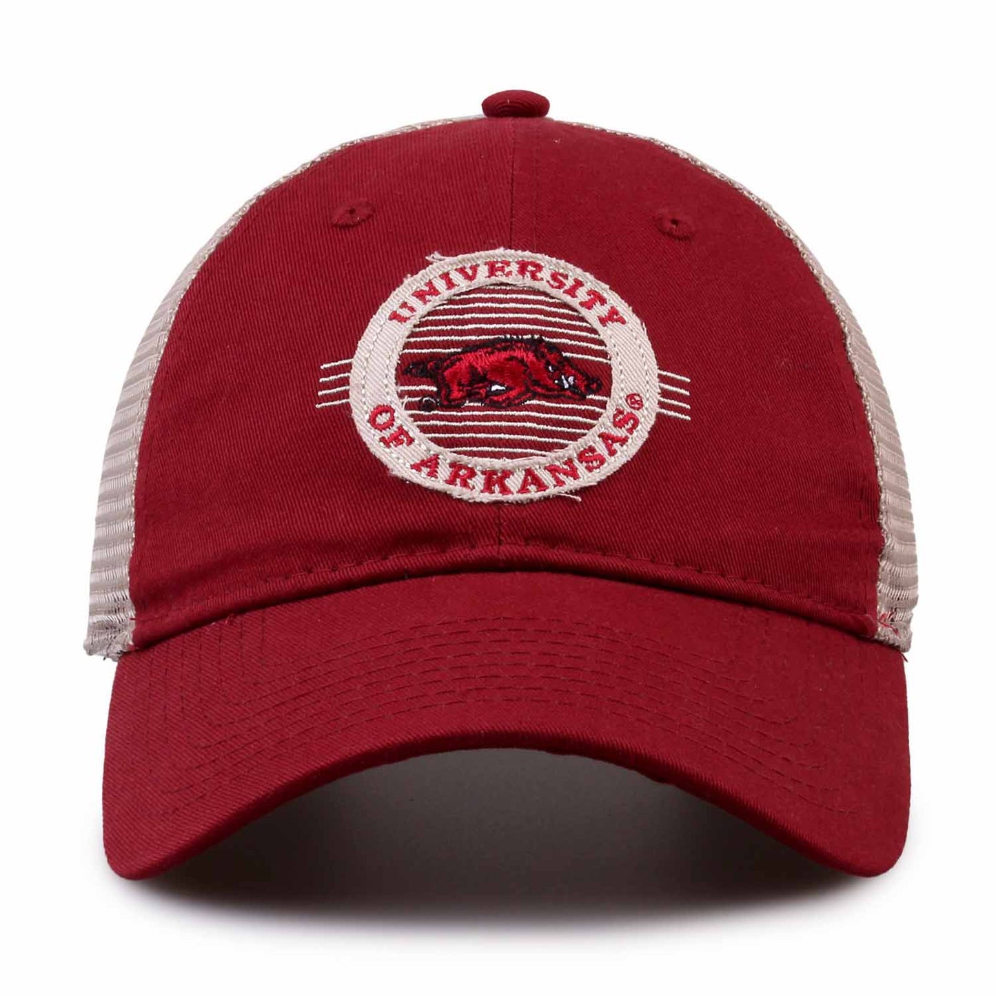 Arkansas Razorbacks The Game NCAA  Patch Meshback Snapback Hat - Cardinal