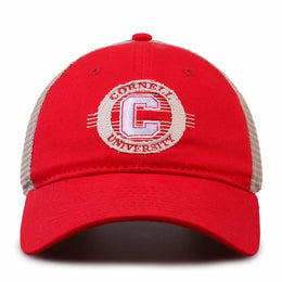 Cornell Big Red The Game NCAA  Patch Meshback Snapback Hat - Red