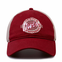 Temple Owls The Game NCAA  Patch Meshback Snapback Hat - Maroon