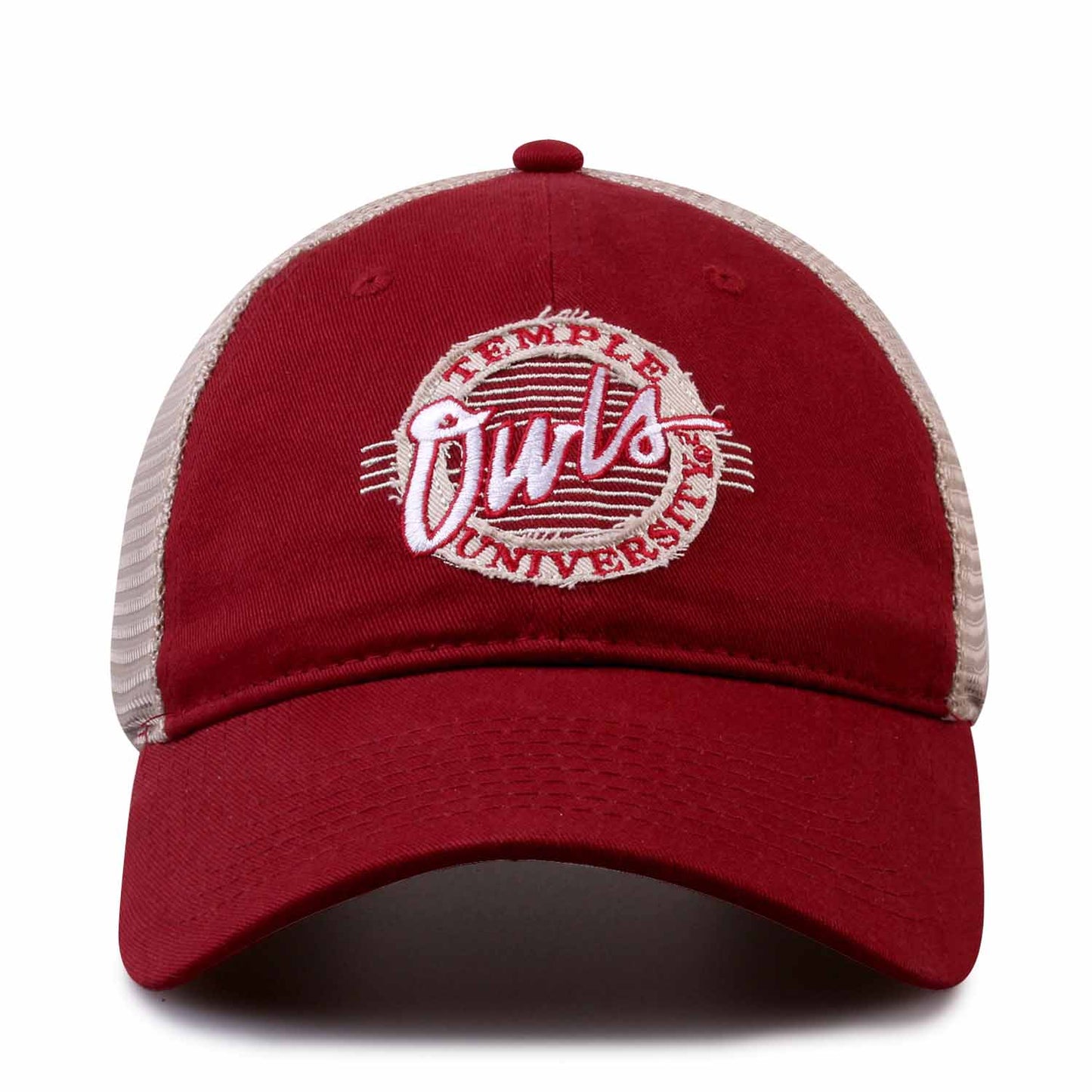 Temple Owls The Game NCAA  Patch Meshback Snapback Hat - Maroon