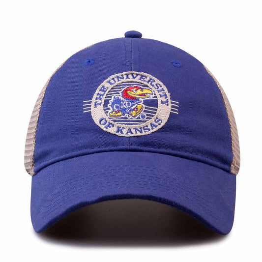 Kansas Jayhawks The Game NCAA  Patch Meshback Snapback Hat - Royal