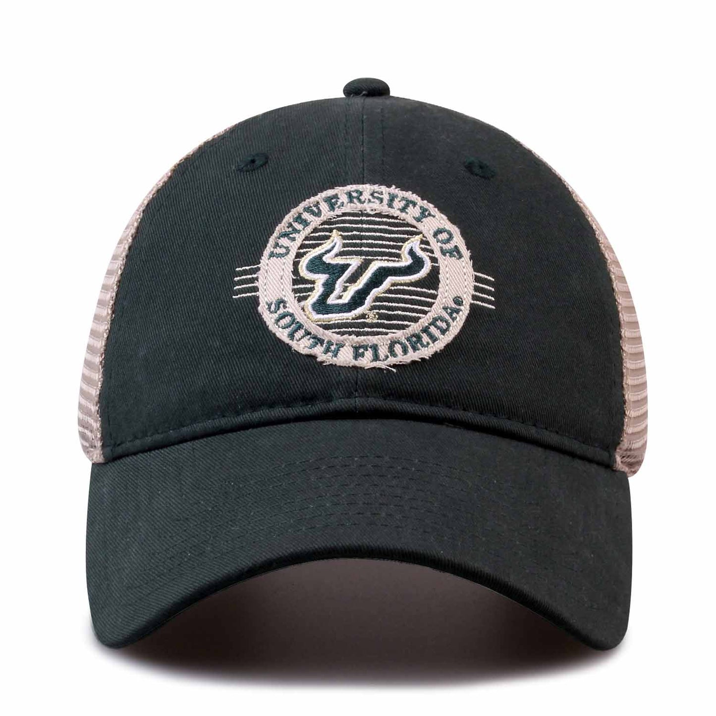 USF Bulls The Game NCAA South Florida Bulls Patch Meshback Snapback Hat - Green