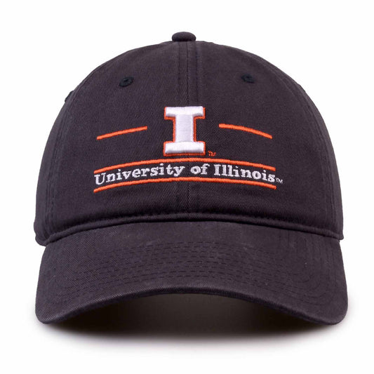 Illinois Fighting Illini Illinois Garment Washed Bar Hat - Navy