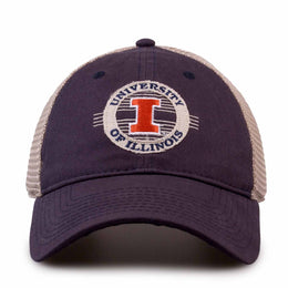 Illinois Fighting Illini The Game NCAA  Patch Meshback Snapback Hat - Navy