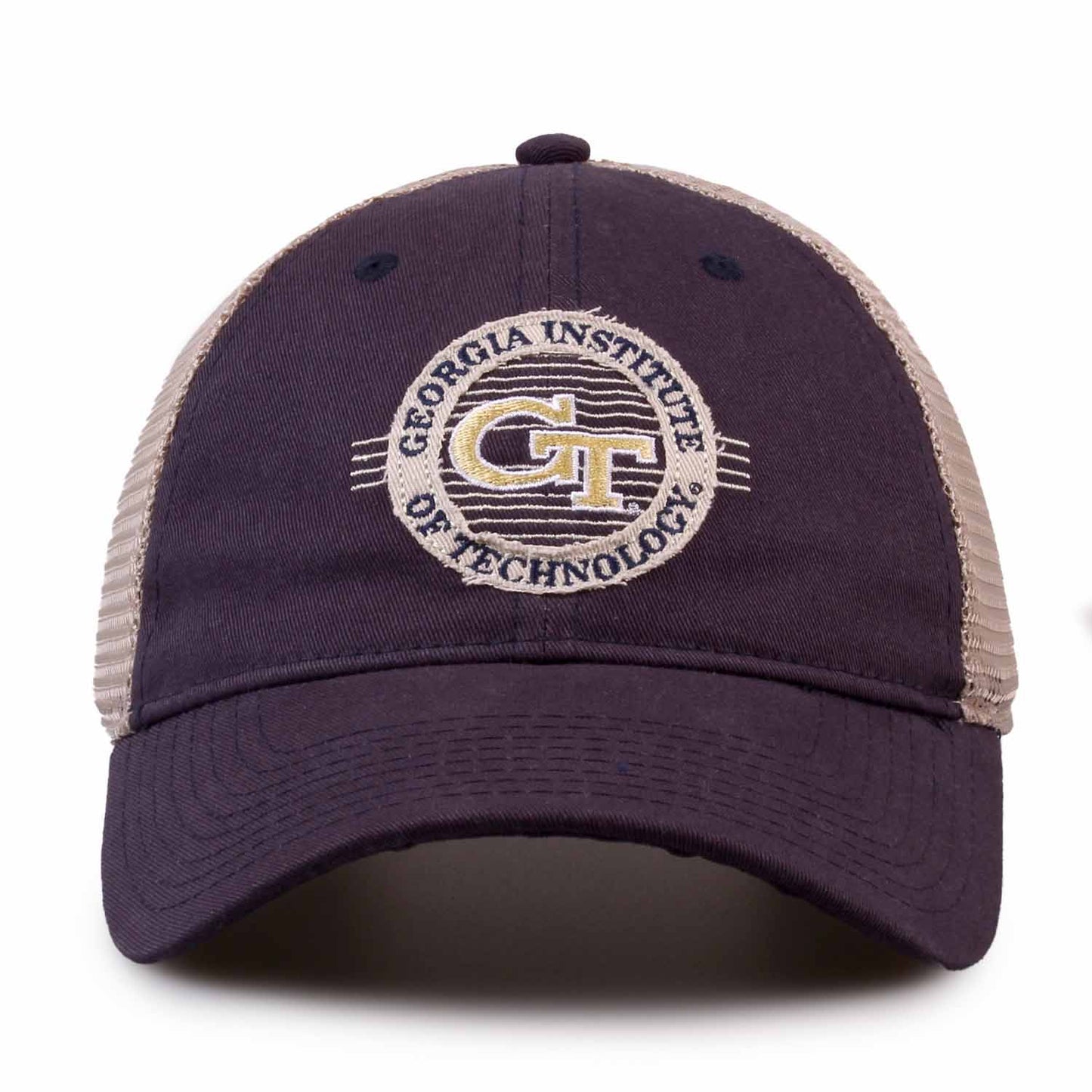 Georgia Tech Yellowjackets The Game NCAA Florida Gators Patch Meshback Snapback Hat - Navy