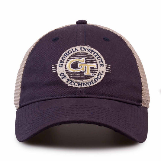 Georgia Tech Yellowjackets The Game NCAA Florida Gators Patch Meshback Snapback Hat - Navy