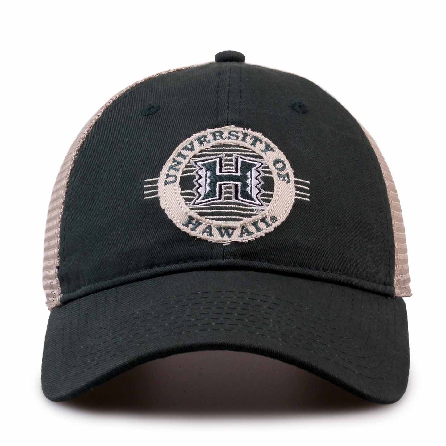 Hawaii Rainbow Warriors The Game NCAA  Patch Meshback Snapback Hat - Green