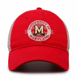Maryland Terrapins The Game NCAA  Patch Meshback Snapback Hat - Red