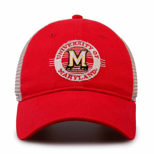 Maryland Terrapins The Game NCAA  Patch Meshback Snapback Hat - Red