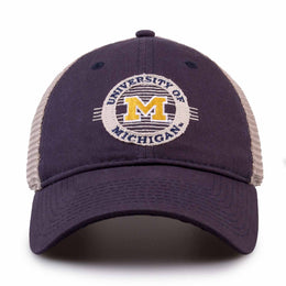 Michigan Wolverines The Game NCAA  Patch Meshback Snapback Hat - Navy