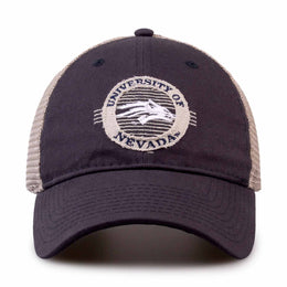 Nevada Wolf Pack The Game NCAA Nevada Reno Wolf Pack Patch Meshback Snapback Hat - Navy