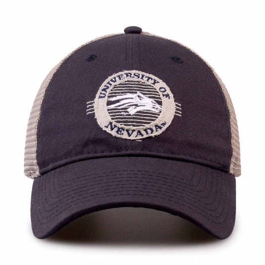 Nevada Wolf Pack The Game NCAA Nevada Reno Wolf Pack Patch Meshback Snapback Hat - Navy