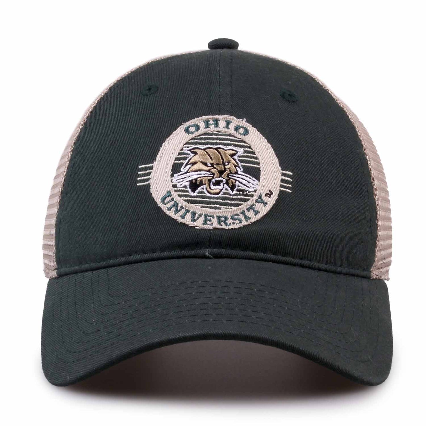 Ohio Bobcats The Game NCAA  Patch Meshback Snapback Hat - Green