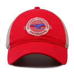 SMU Mustangs The Game NCAA  Patch Meshback Snapback Hat - Royal