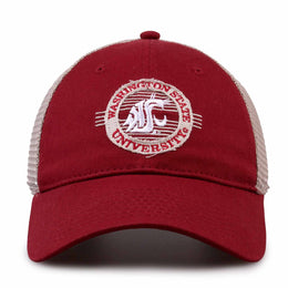 Washington State Cougars The Game NCAA  Patch Meshback Snapback Hat - Cardinal